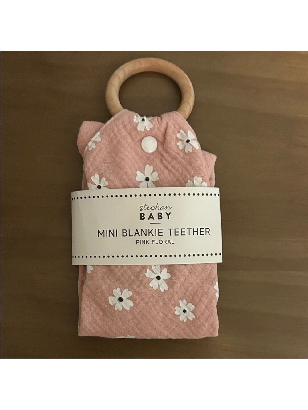 Stephan Baby Pink Floral Teething Blankie